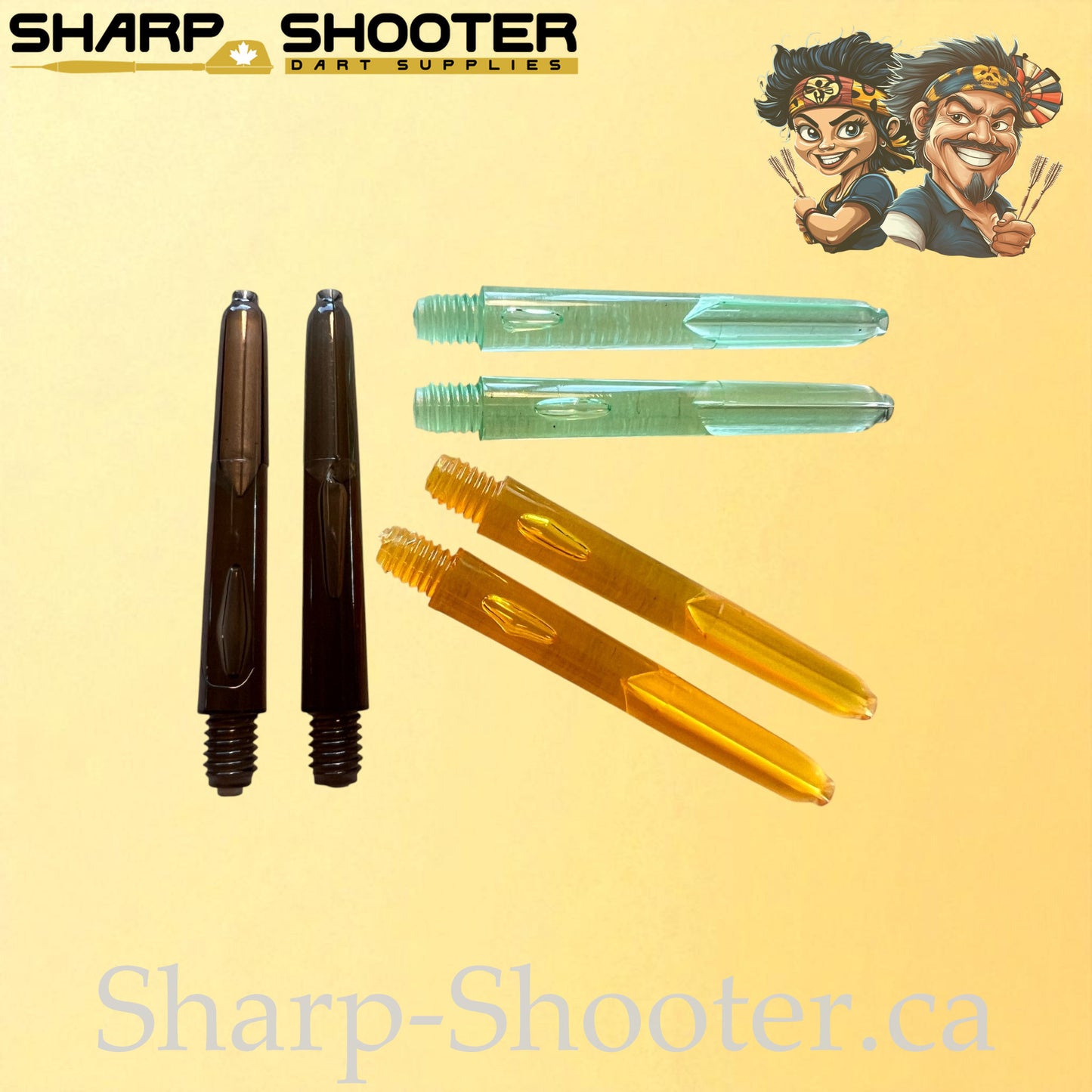 Glide – DS31 – Plastic Dart Shaft – 35mm – Solid & Transparent Mix – 3 Pack