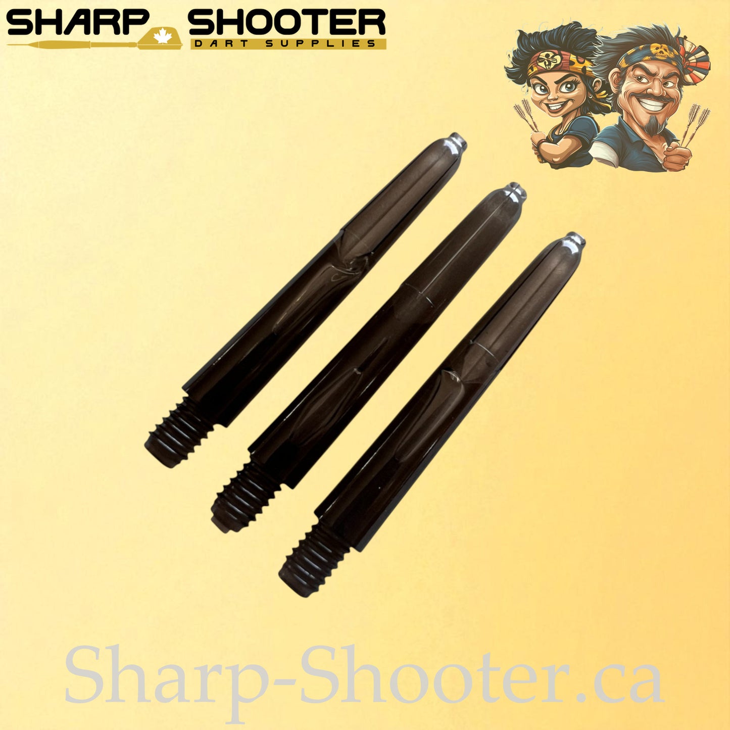 Glide – DS31 – Plastic Dart Shaft – 35mm – Solid & Transparent Mix – 3 Pack