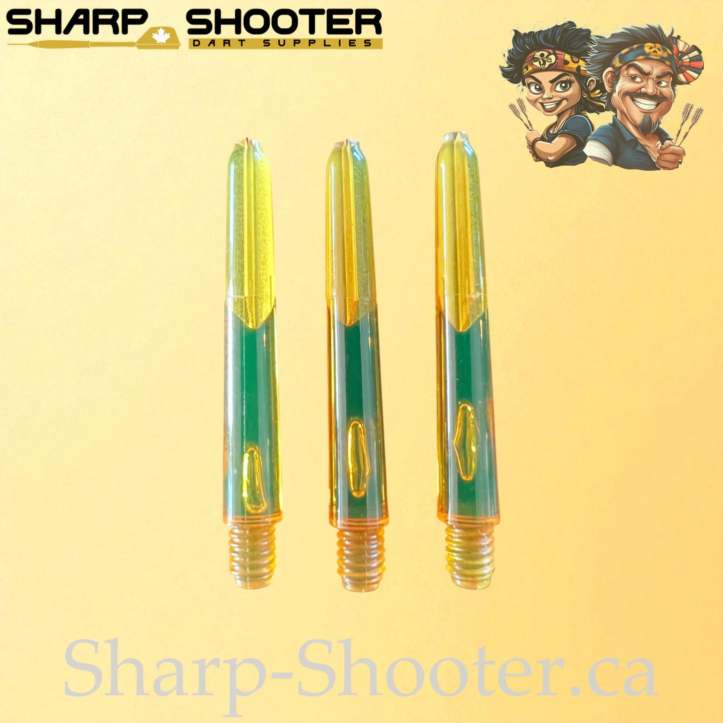 Glide – DS31 – Plastic Dart Shaft – 35mm – Solid & Transparent Mix – 3 Pack