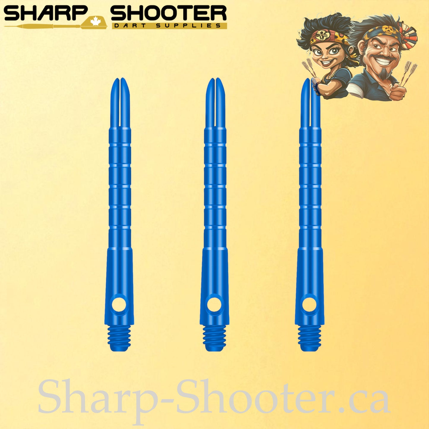 Harmony – DS23 – Aluminum Dart Shaft – 48mm – Grooved Polished – 3 Pack