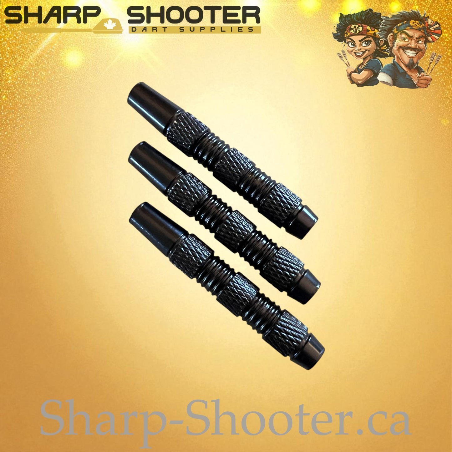 Impact – Nickel-Silver Alloy Dart Barrel Black – 3 Pack