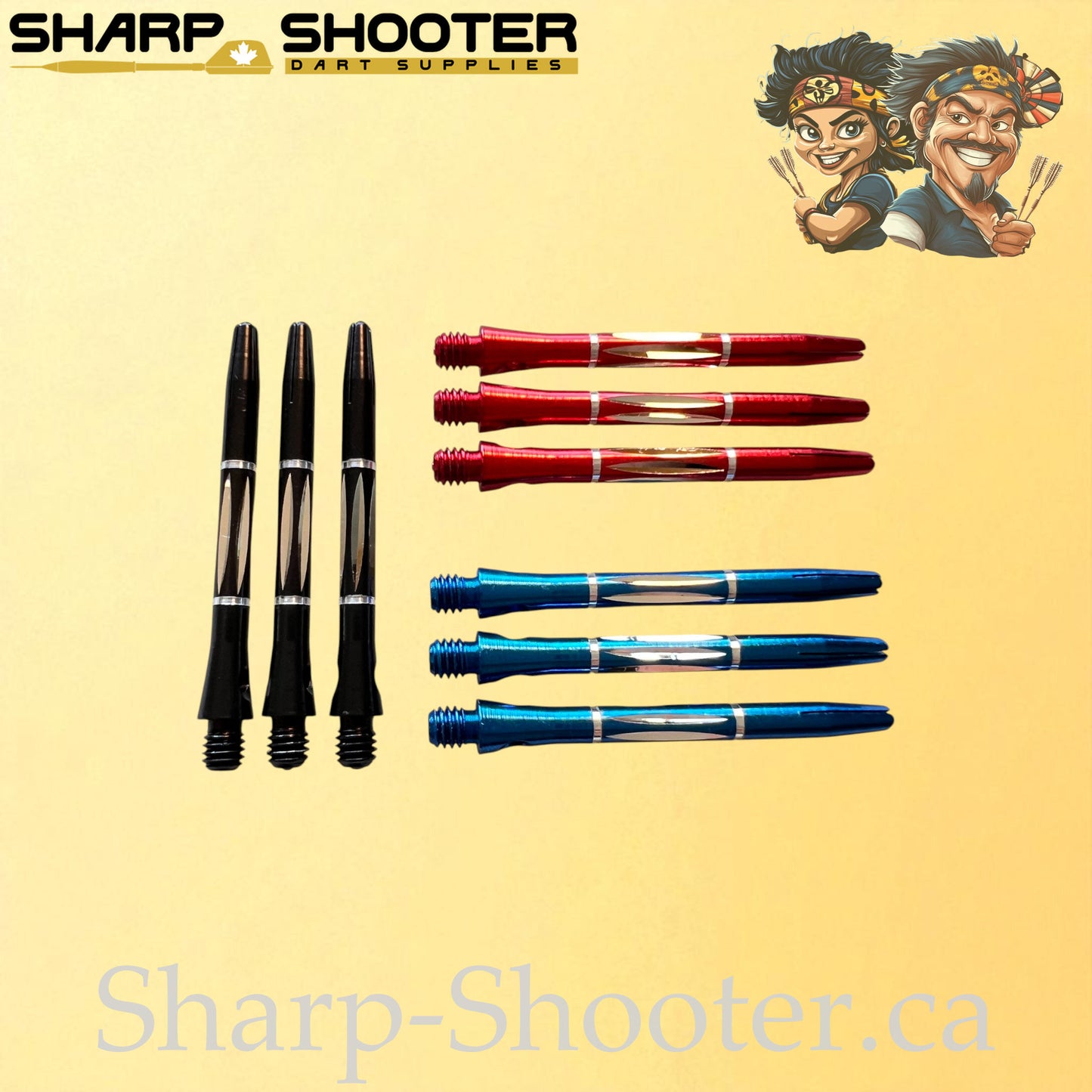 Jewel – DS15 – Aluminum Dart Shaft – 45mm – Polished Design – 3 Pack