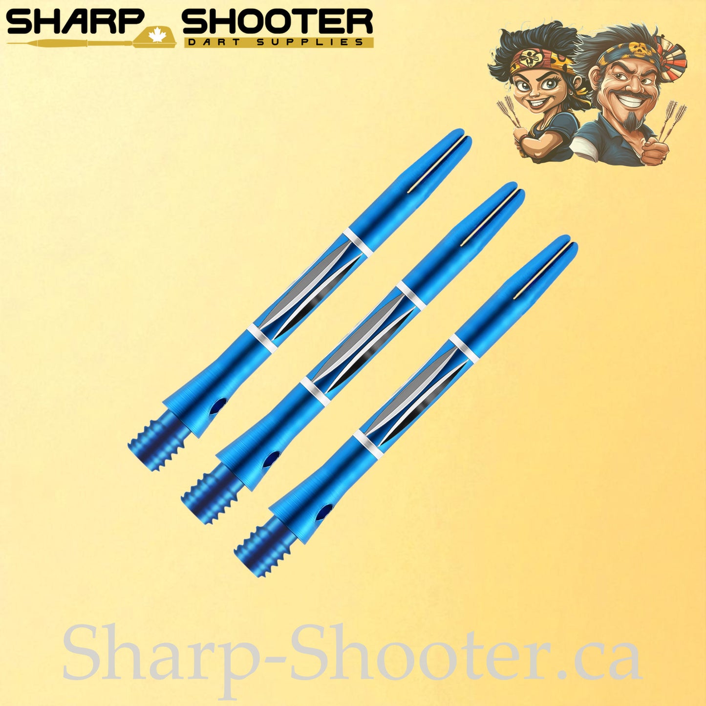 Jewel – DS15 – Aluminum Dart Shaft – 45mm – Polished Design – 3 Pack