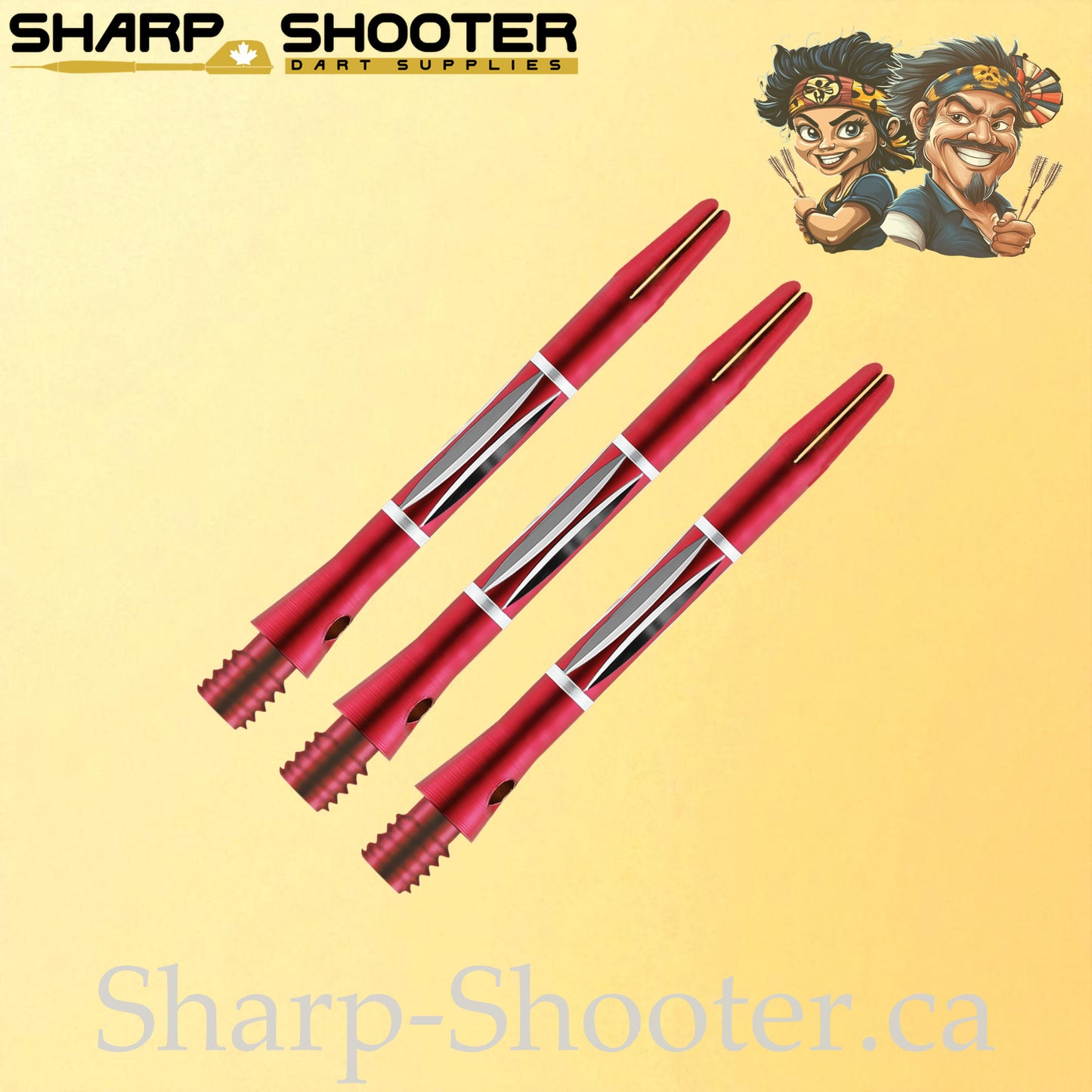 Jewel – DS15 – Aluminum Dart Shaft – 45mm – Polished Design – 3 Pack