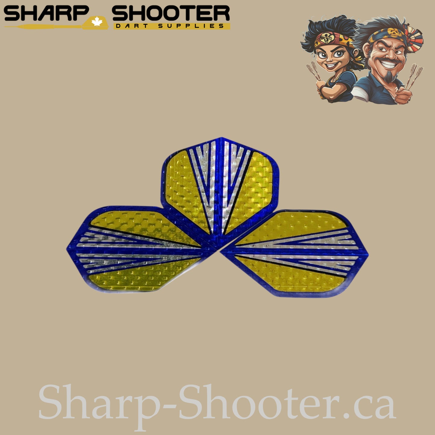Sting – Laser Standard Dart Flights 3-Pack (PVC, 75 Micron)