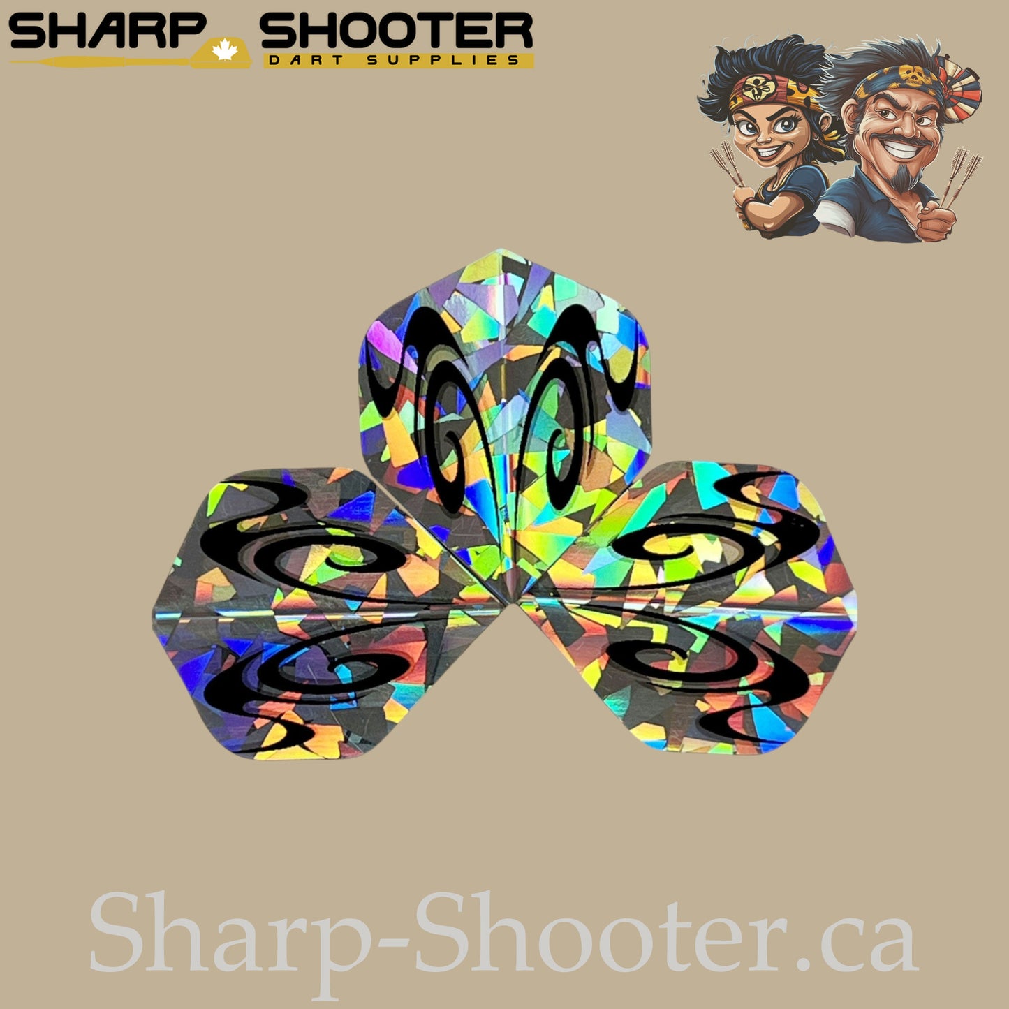 Helix – Laser Standard Dart Flights 3-Pack (PVC, 75 Micron)