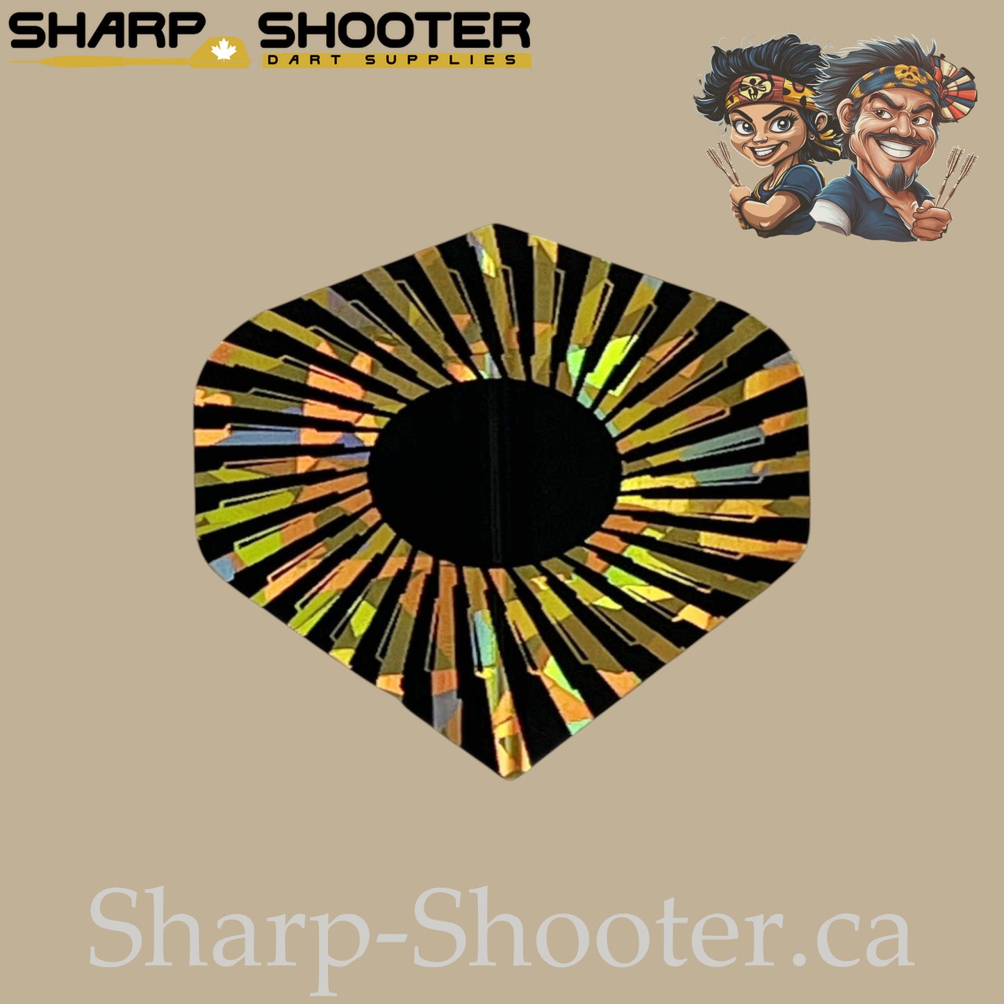 Golden Eye 007 – Laser Standard Dart Flights 3-Pack (PVC, 75 Micron)