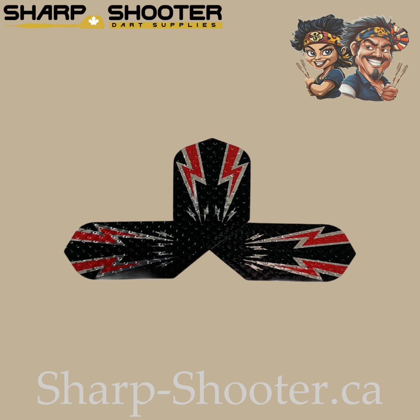 Bolt – Laser Slim Dart Flights 3-Pack (PVC, 75 Micron)