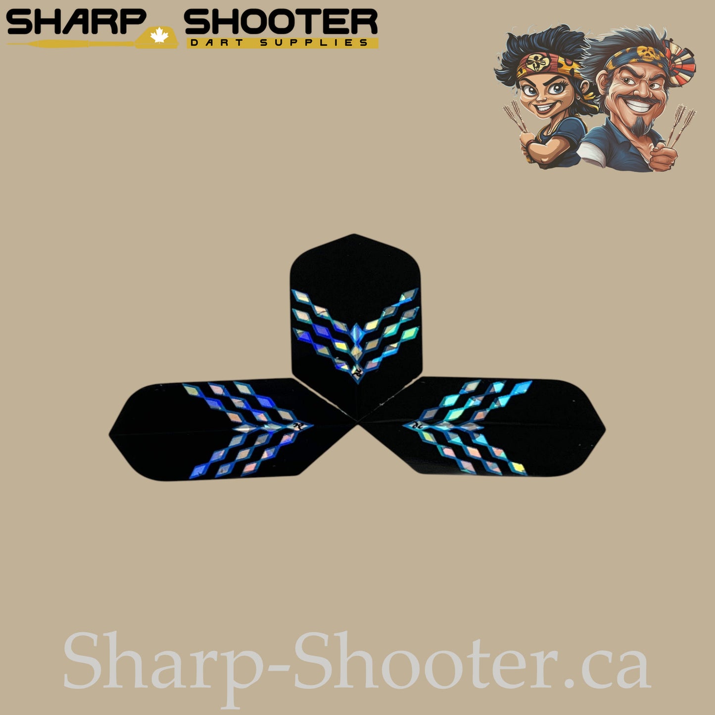Voltage – Laser Slim Dart Flights 3-Pack (PVC, 75 Micron)