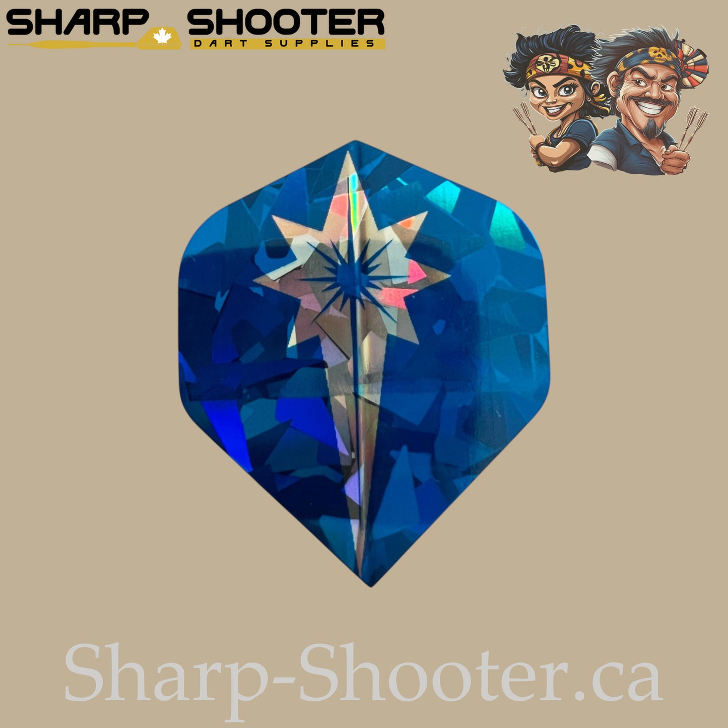 Silver Star Family – PVC Laser Standard Dart Flights 3 Pack