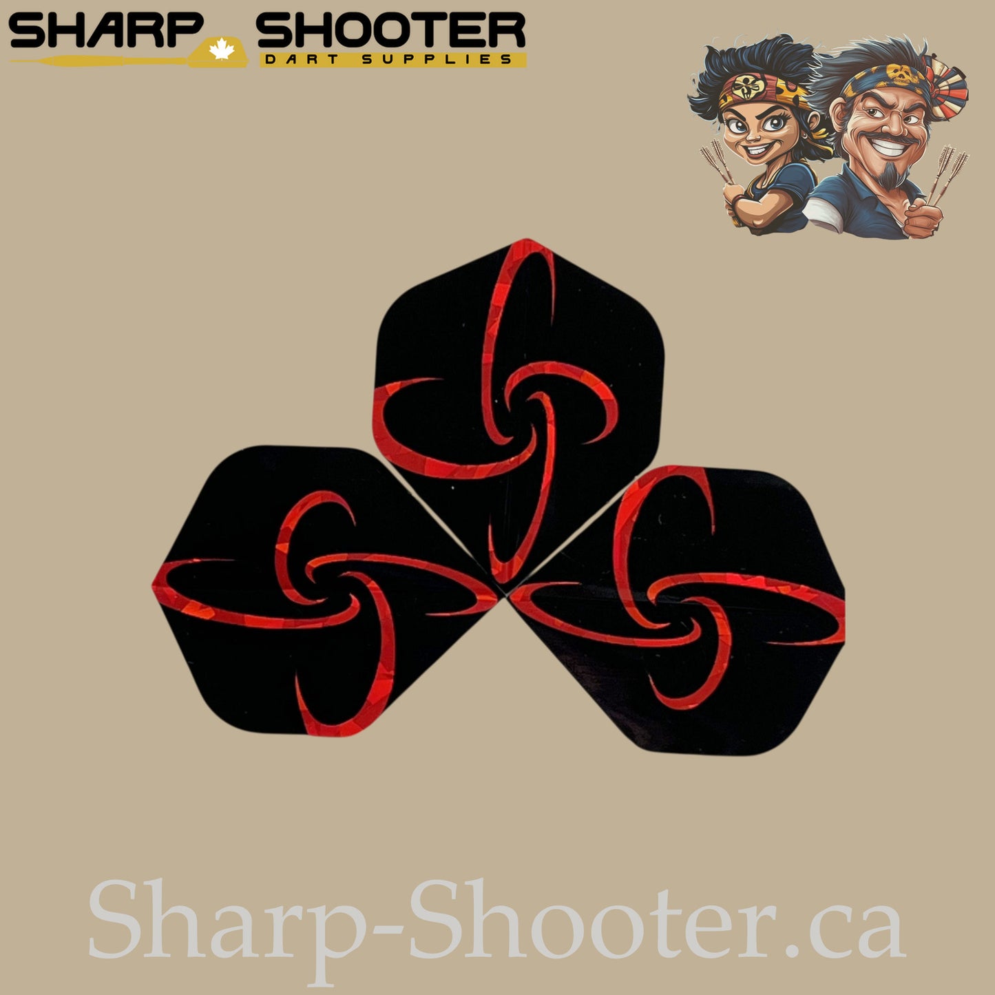 Infinity Dart Flights – Laser Cut PET – Standard – 3-Pack