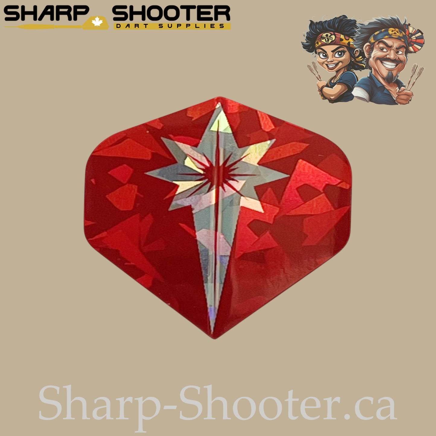 Silver Star Family – PVC Laser Standard Dart Flights 3 Pack