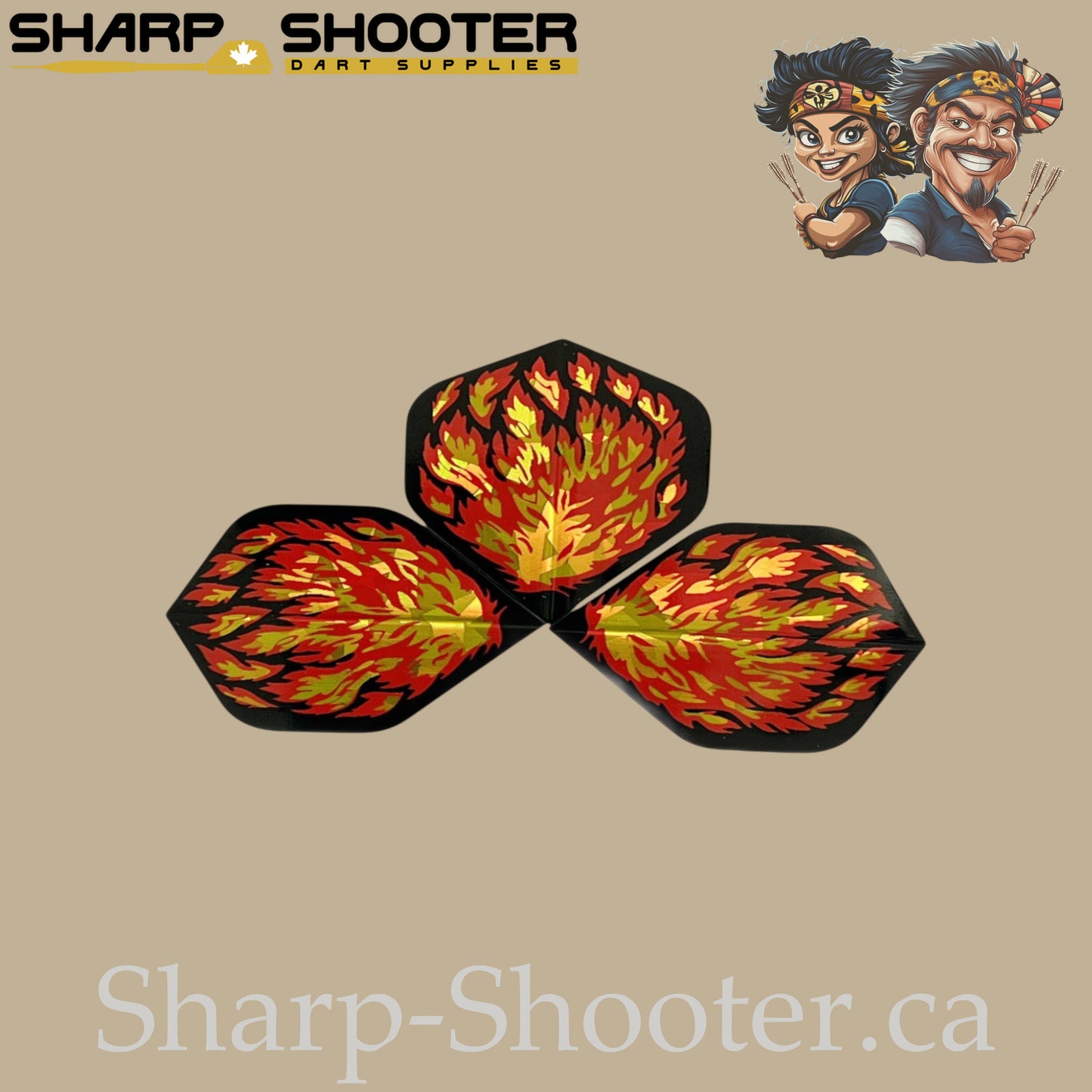Solar Surge – PVC Laser Standard Dart Flights 3 Pack