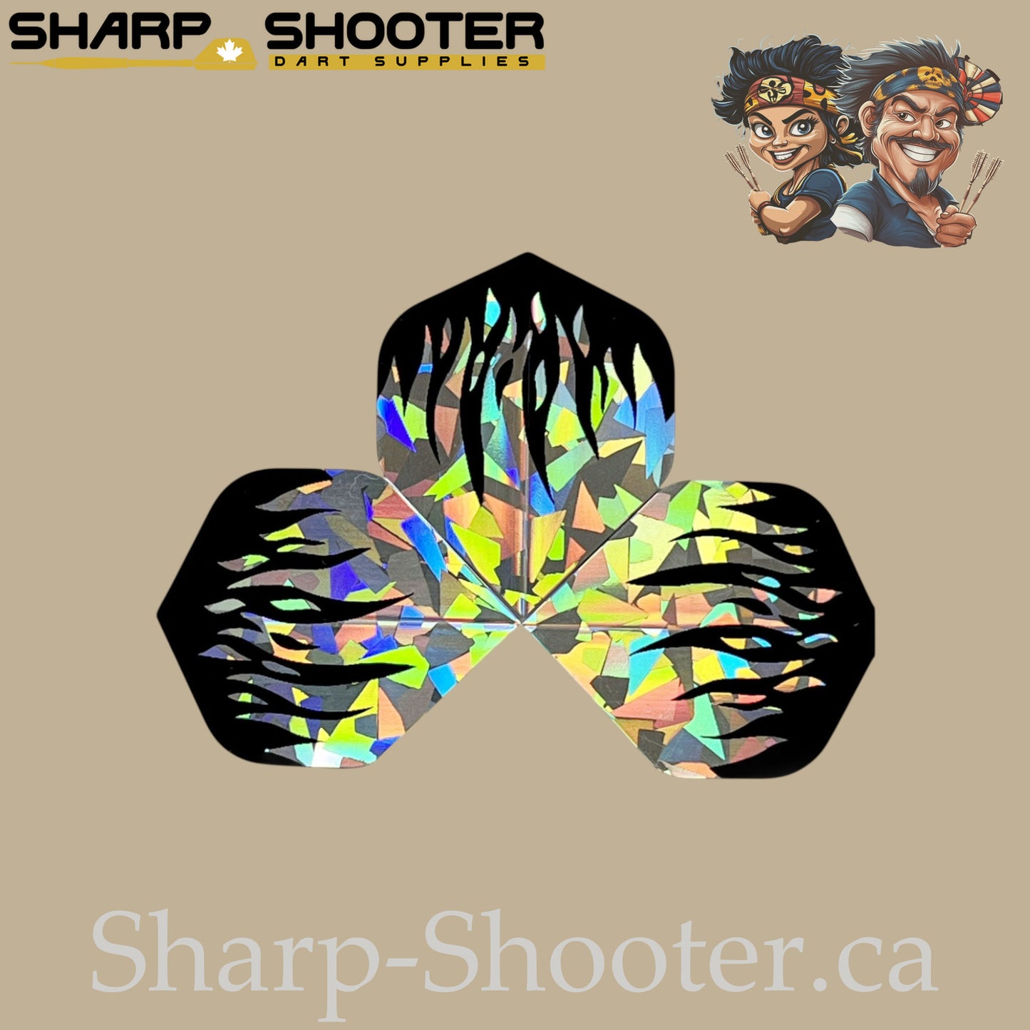 Silver Heat – Laser Standard Dart Flights 3-Pack (PVC, 75 Micron)