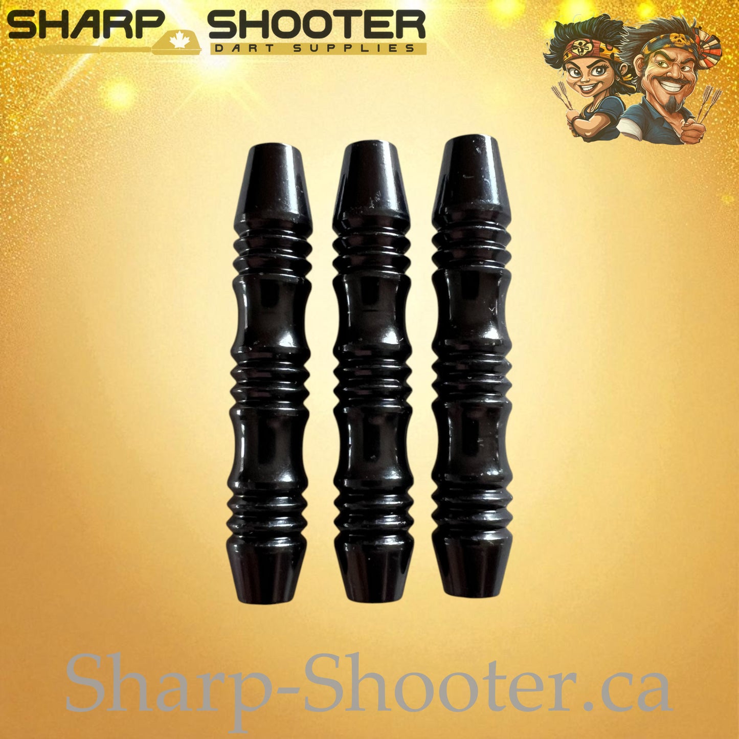 Mayhem – Nickel-Silver Alloy Dart Barrel Black – 3 Pack