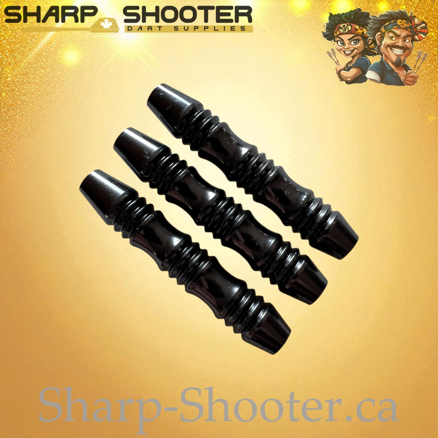 Mayhem – Nickel-Silver Alloy Dart Barrel Black – 3 Pack