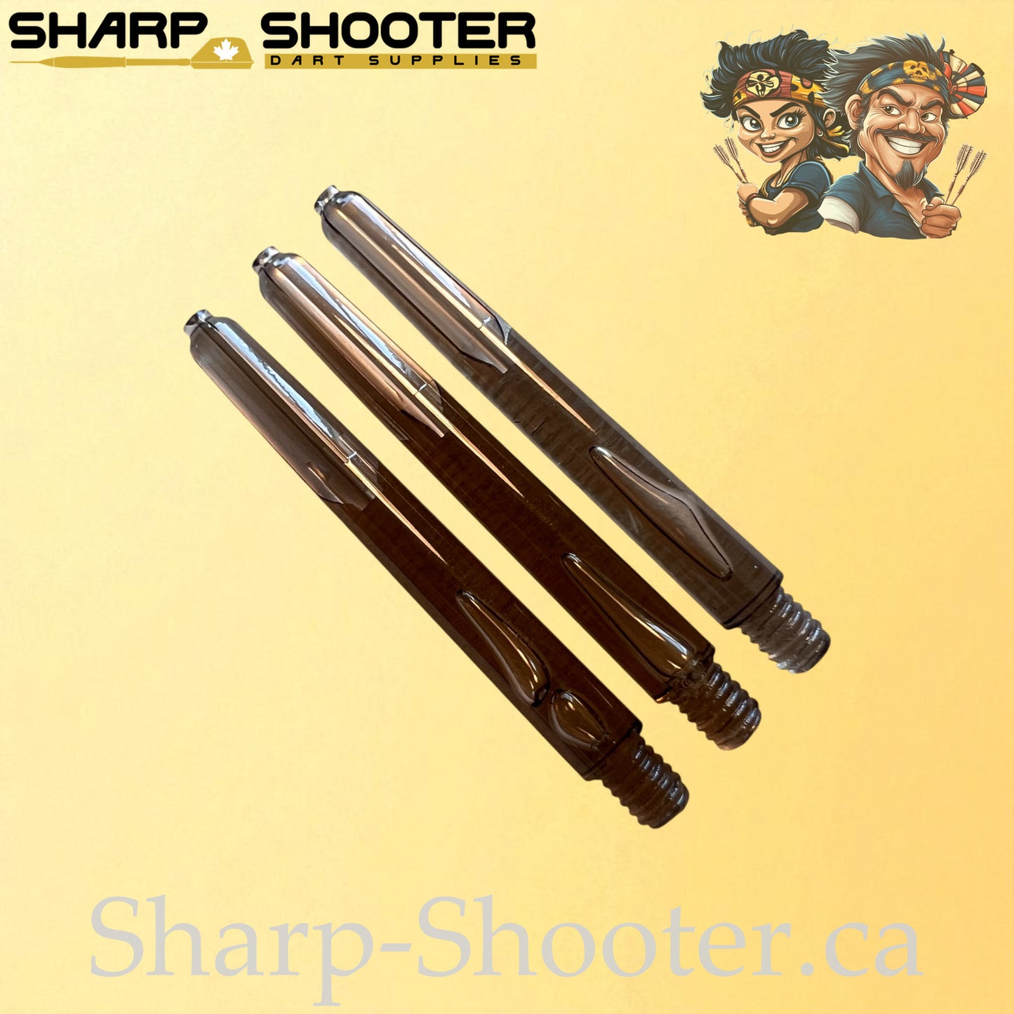 Neon – DS25 – Plastic Dart Shafts – 35mm / 41mm / 48mm – Translucent Neon – 3 Pack