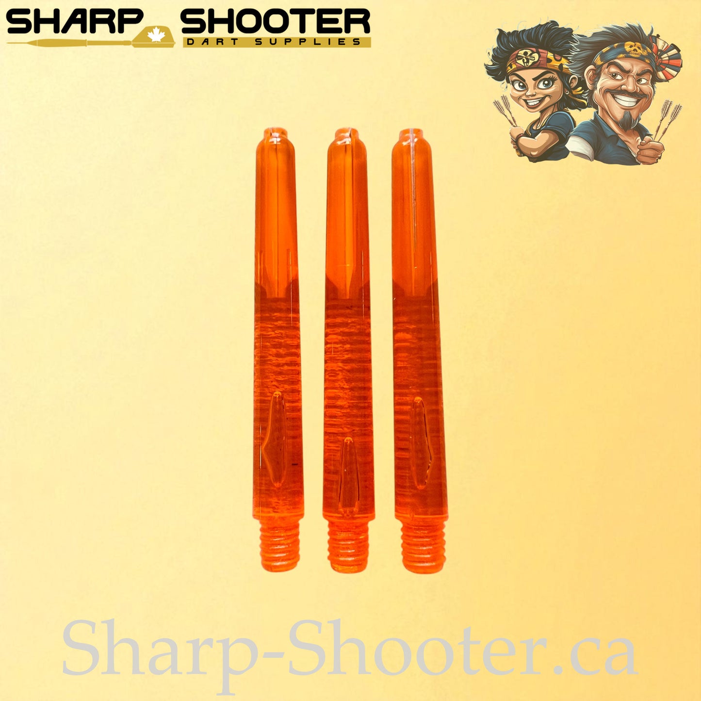 Neon – DS25 – Plastic Dart Shafts – 35mm / 41mm / 48mm – Translucent Neon – 3 Pack
