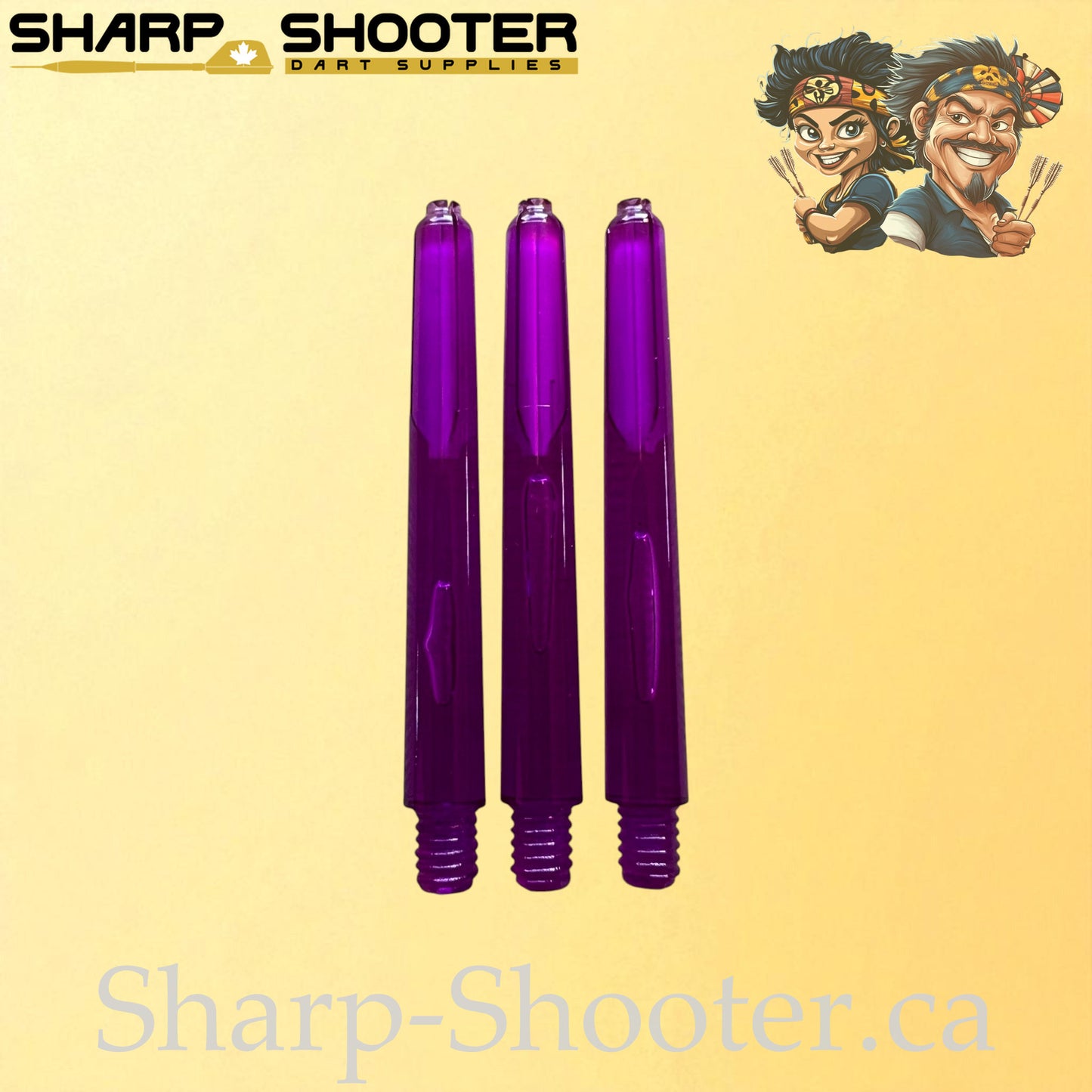 Neon – DS25 – Plastic Dart Shafts – 35mm / 41mm / 48mm – Translucent Neon – 3 Pack
