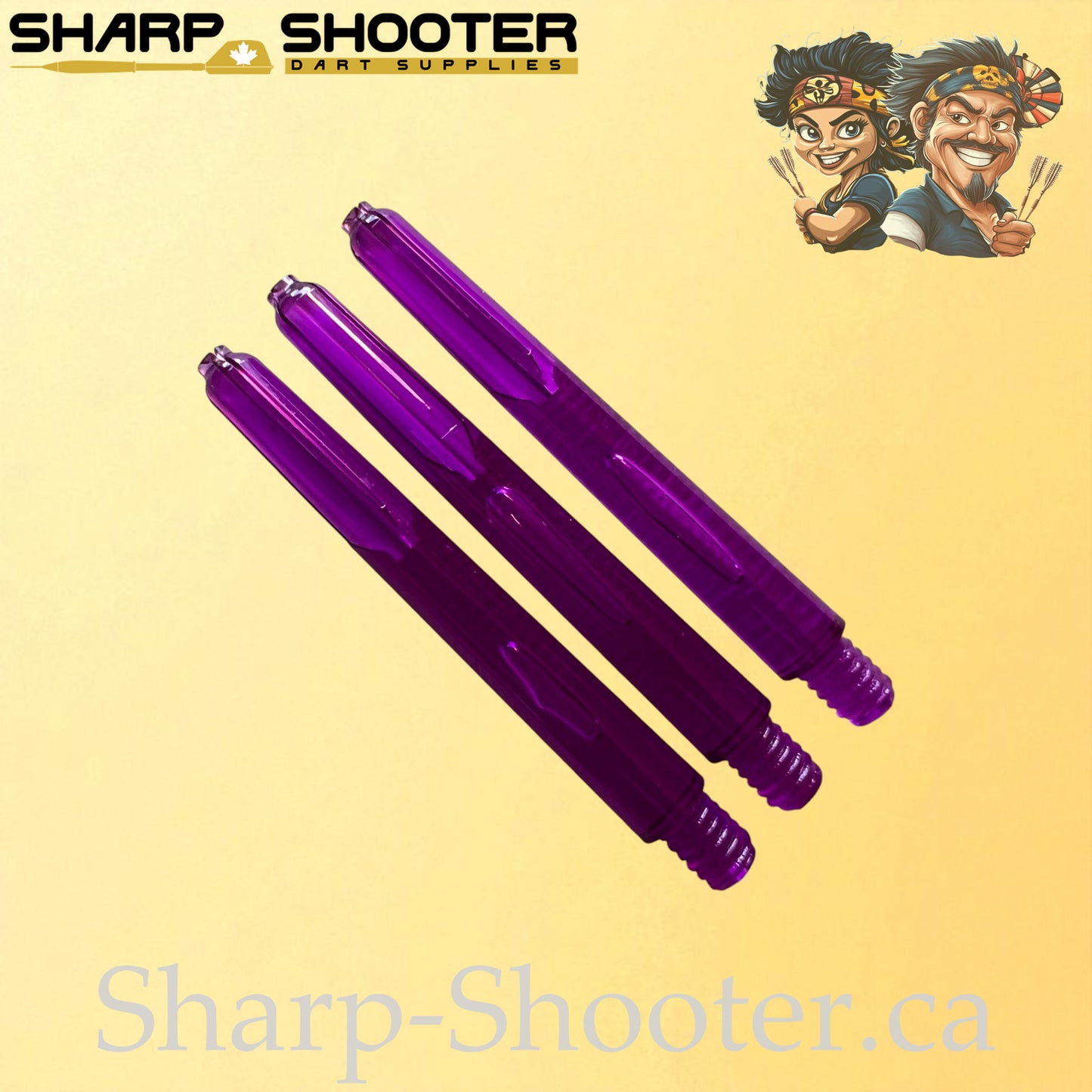 Neon – DS25 – Plastic Dart Shafts – 35mm / 41mm / 48mm – Translucent Neon – 3 Pack