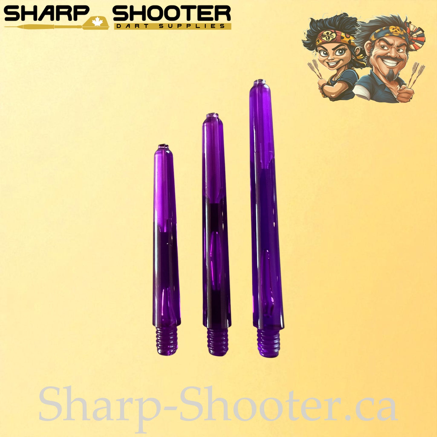Neon – DS25 – Plastic Dart Shafts – 35mm / 41mm / 48mm – Translucent Neon – 3 Pack