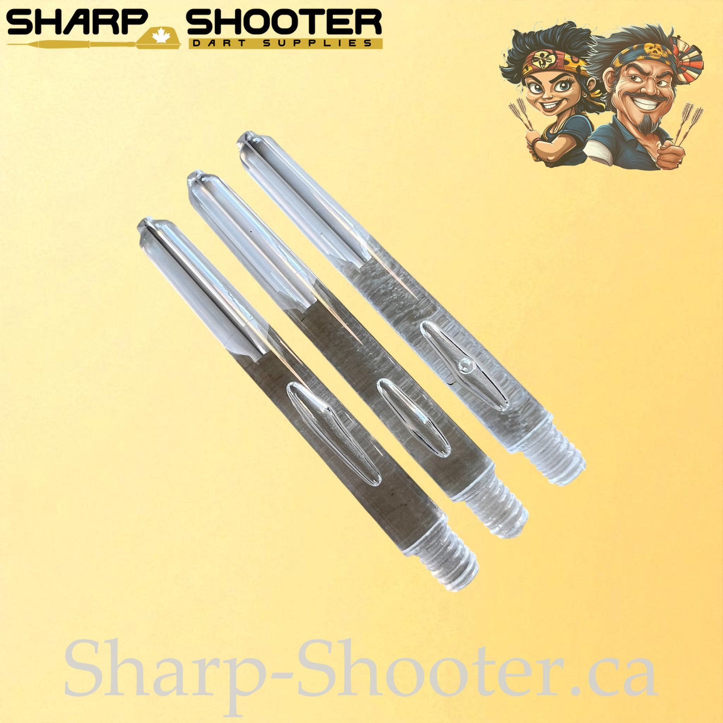 Neon – DS25 – Plastic Dart Shafts – 35mm / 41mm / 48mm – Translucent Neon – 3 Pack