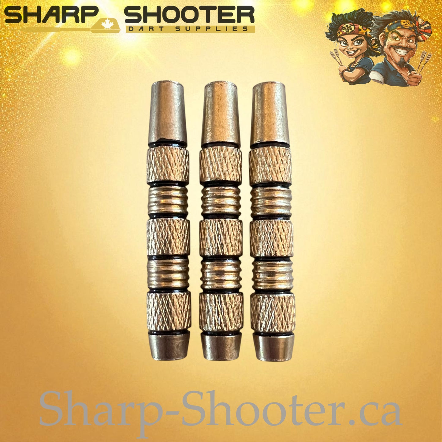 Nightforge – Nickel-Silver Alloy Dart Barrel Copper/Black – 3 Pack