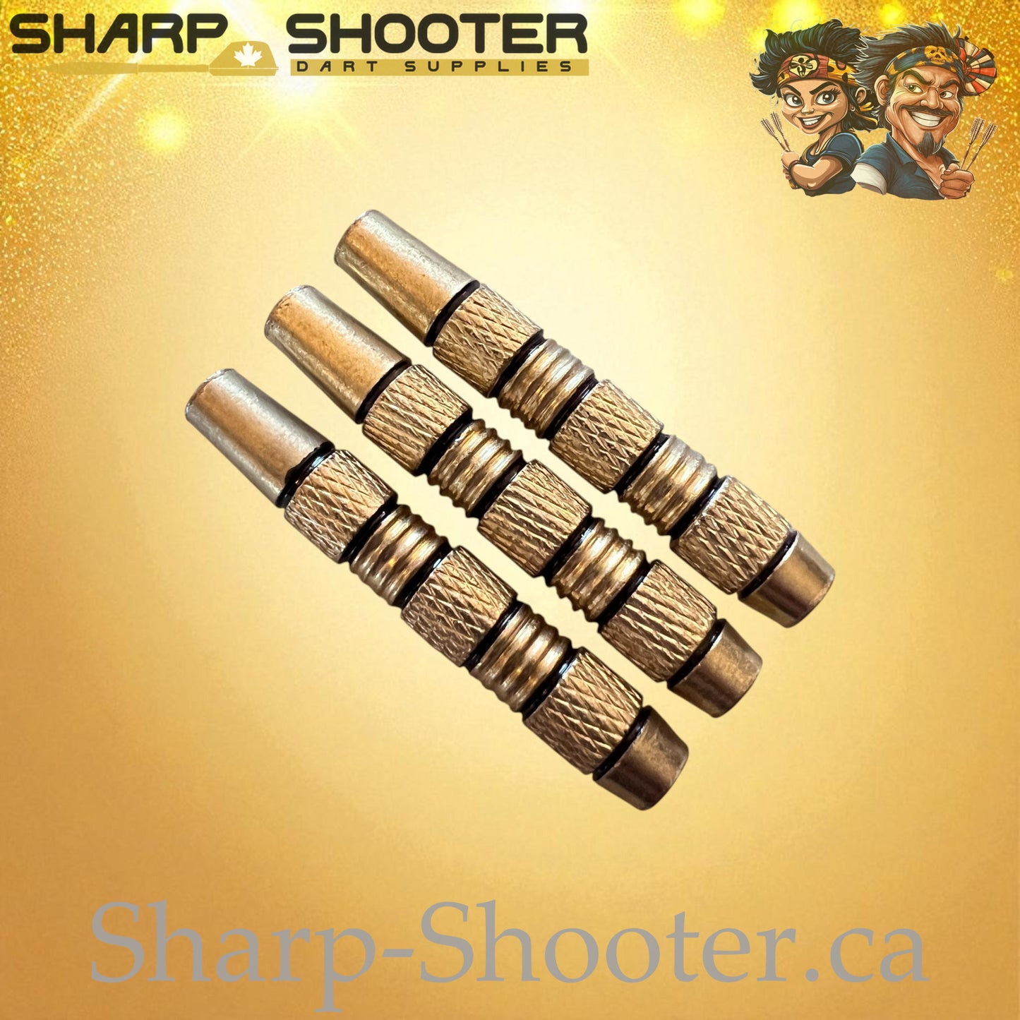 Nightforge – Nickel-Silver Alloy Dart Barrel Copper/Black – 3 Pack