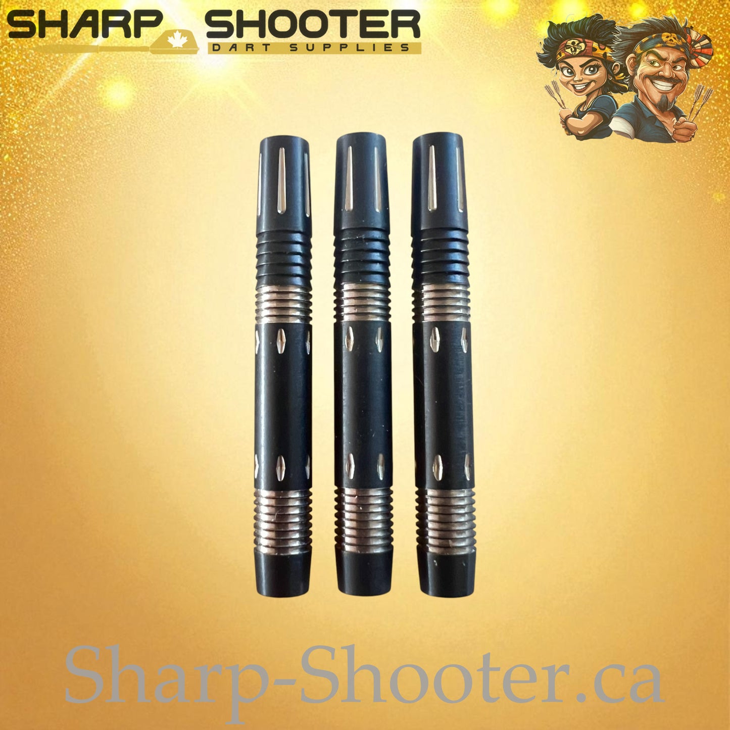 Nyx – Tungsten Dart Barrel Black – 3 Pack