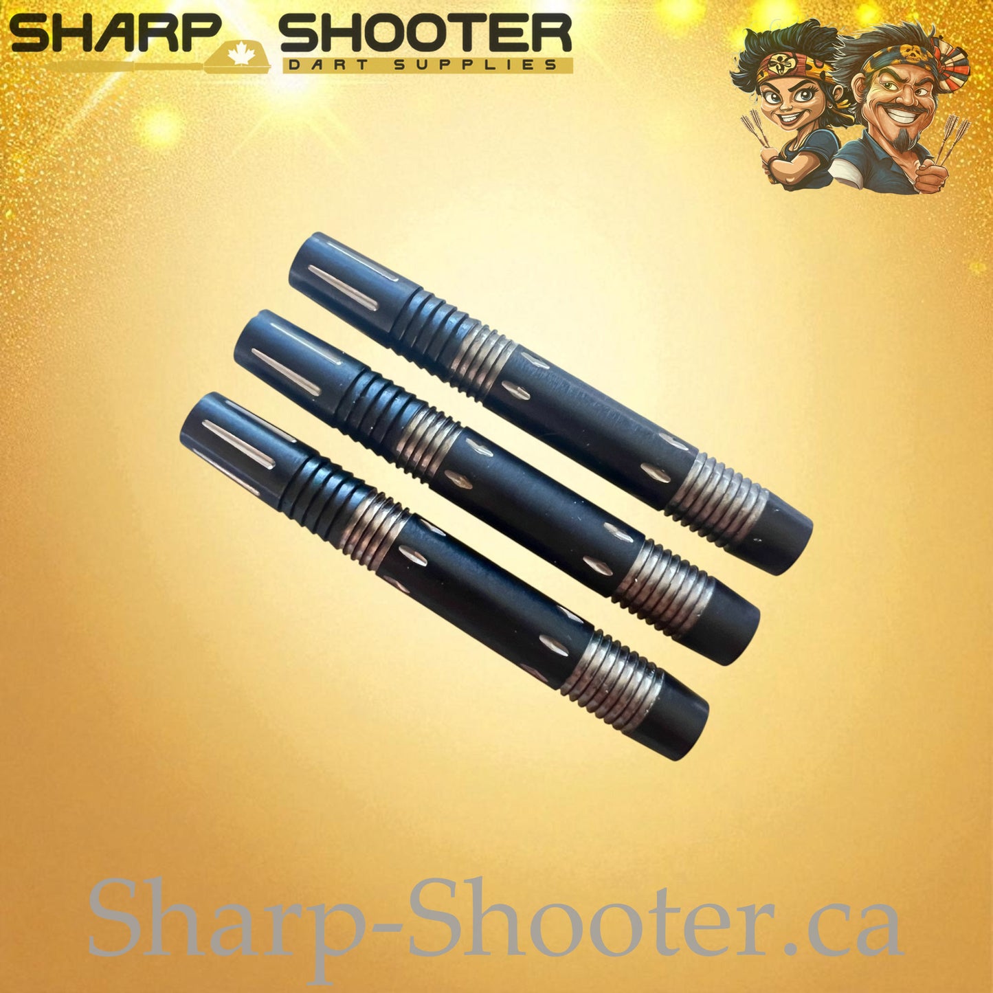 Nyx – Tungsten Dart Barrel Black – 3 Pack