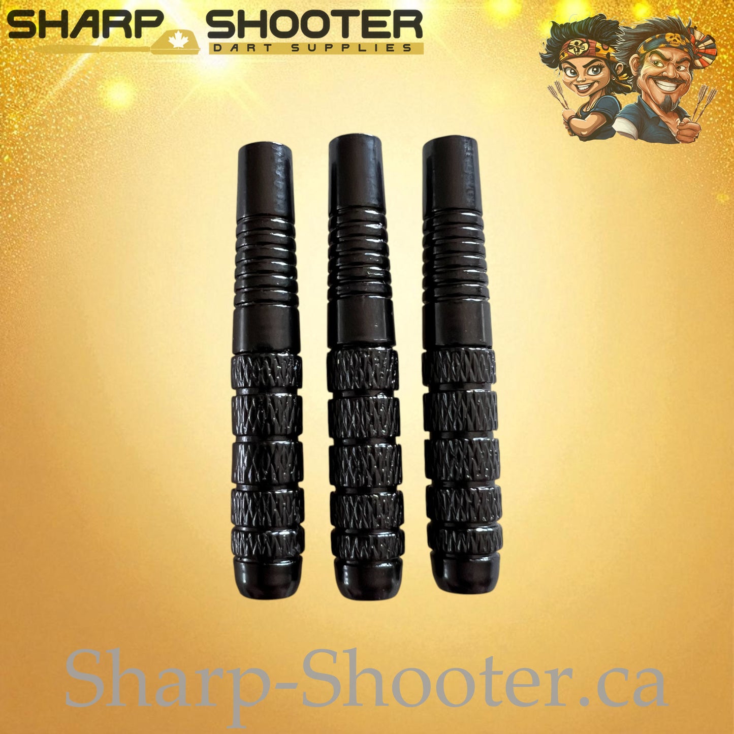 Onyx Edge – Nickel-Silver Alloy Dart Barrel Black – 3 Pack