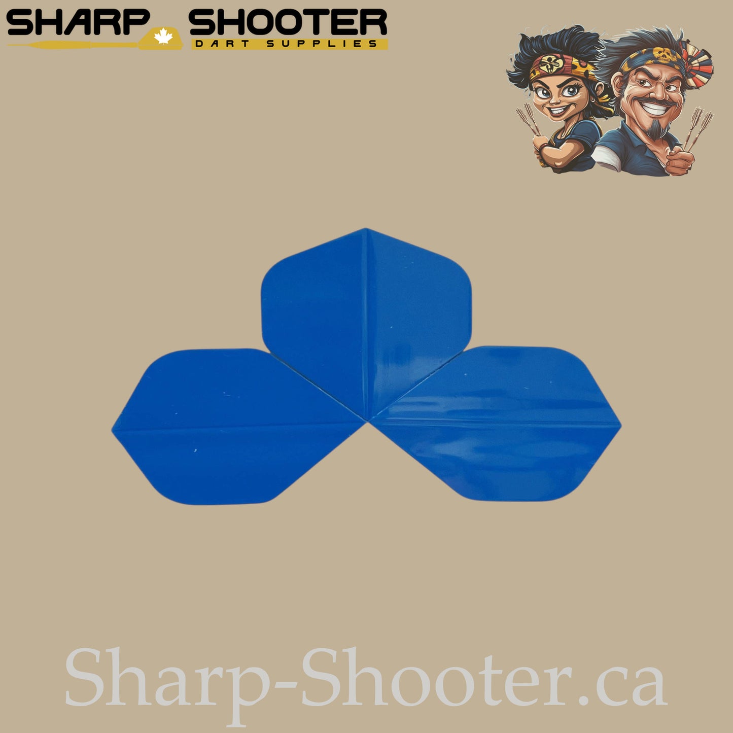 Solid Colored Dart Flights – PVC – Standard Shape – 75 Micron – 3 Pack