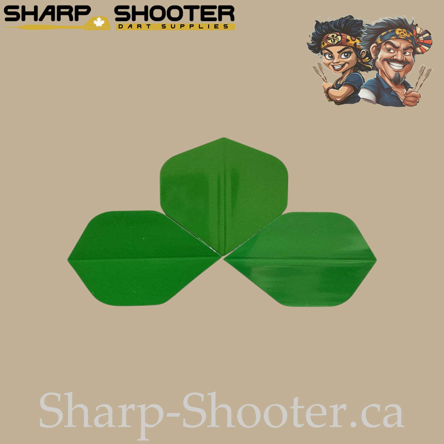 Solid Colored Dart Flights – PVC – Standard Shape – 75 Micron – 3 Pack
