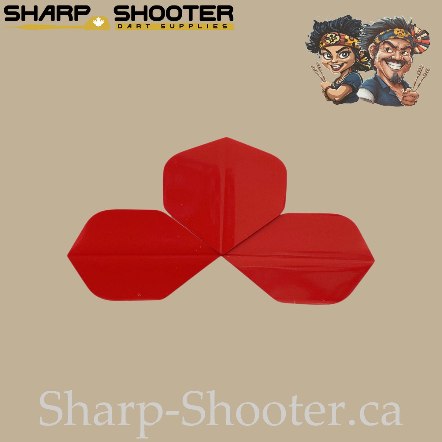 Solid Colored Dart Flights – PVC – Standard Shape – 75 Micron – 3 Pack