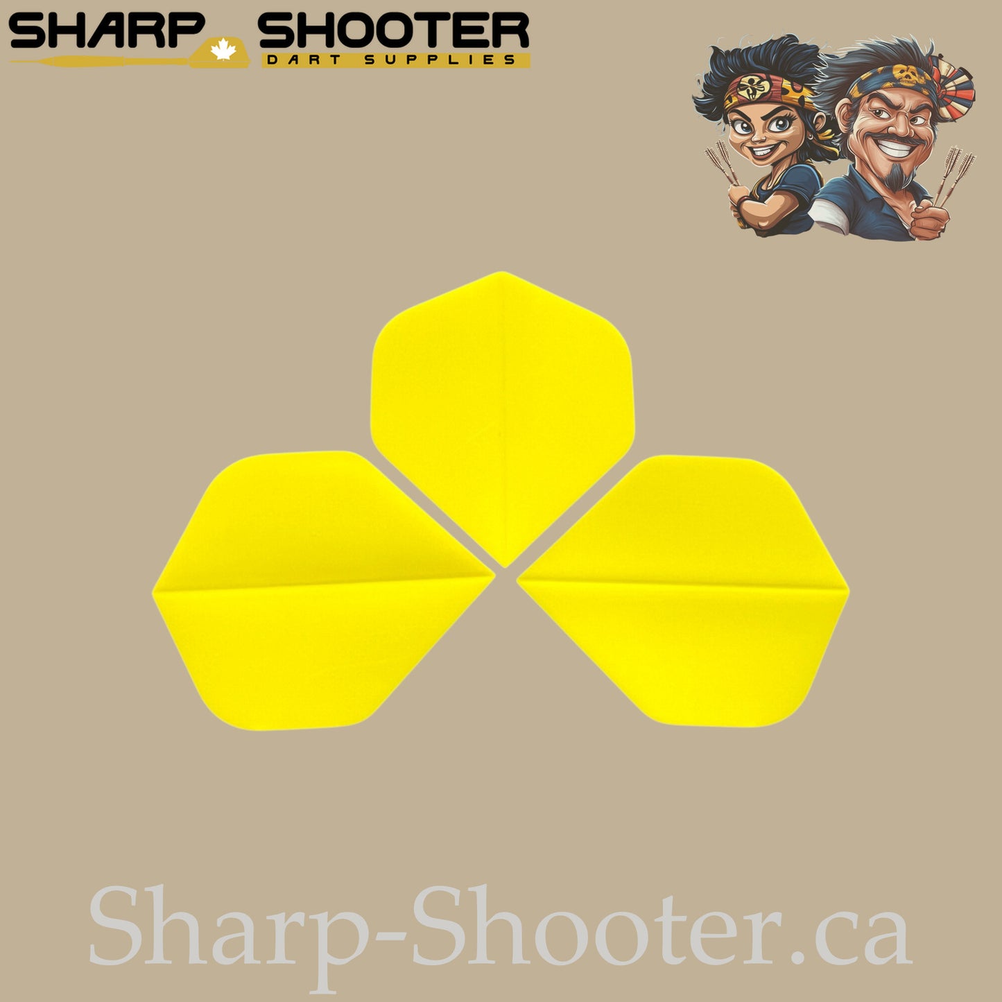 Solid Colored Dart Flights – PVC – Standard Shape – 75 Micron – 3 Pack