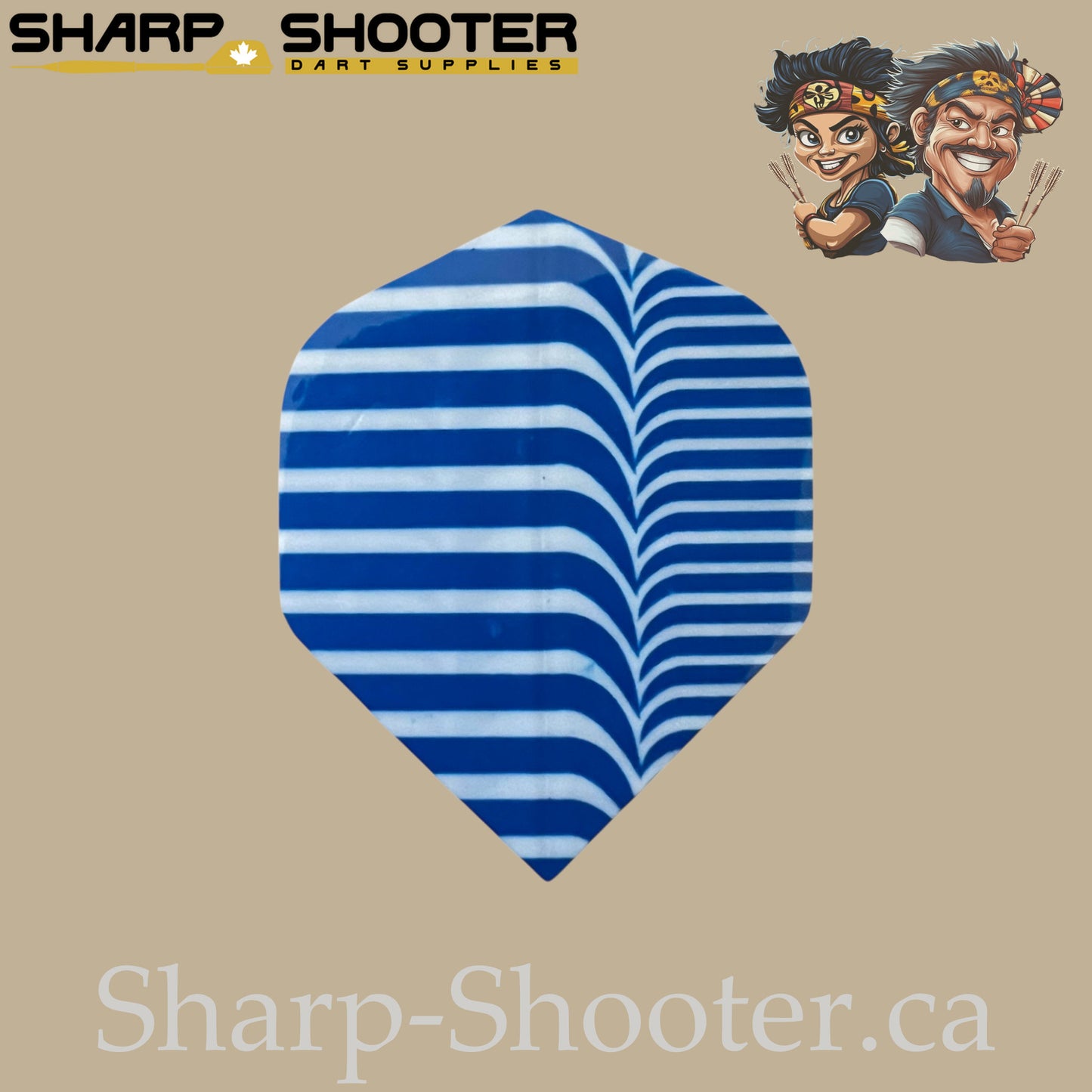 Candycane Dart Flights – PVC – Standard Shape – 75 Micron – 3 Pack