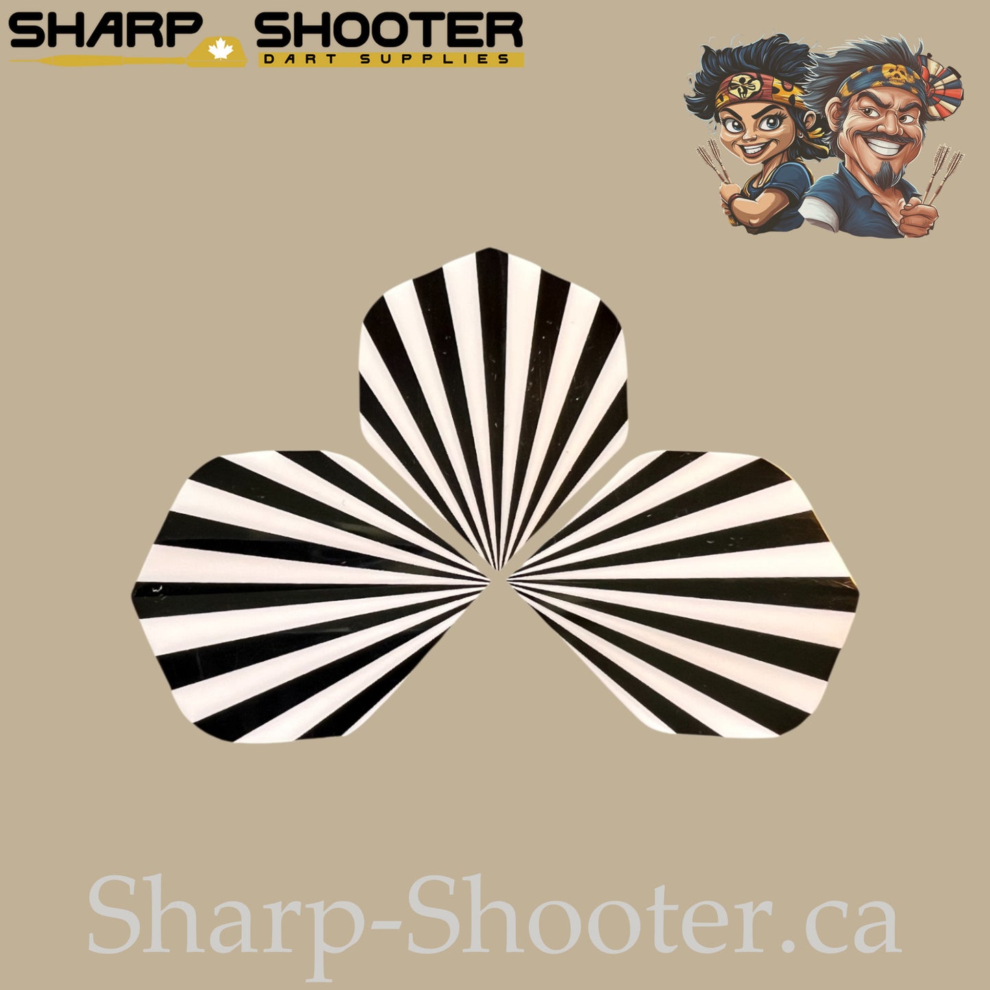 Arc Line – PET Dart Flights – Standard Shape – 3 Pack