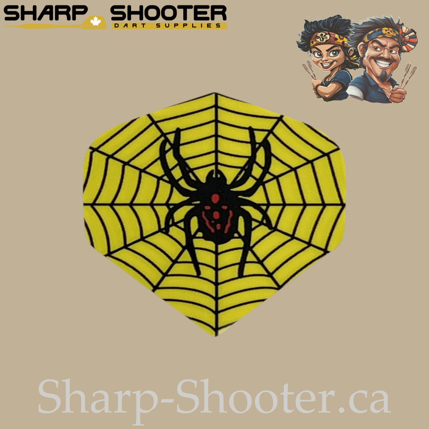 Spider Net Dart Flights – PET & Laser – Standard Shape – 75 Micron – 3 Pack