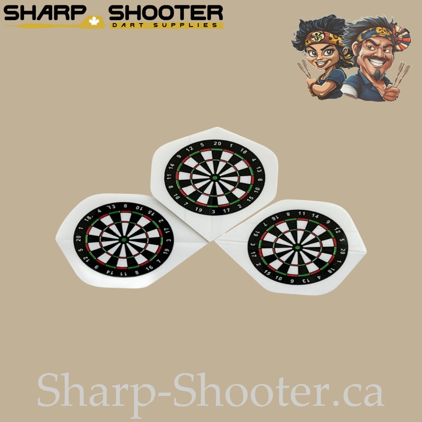 Darts Themed Flights – Laser Cut- PET– Standard Shape – 75 Micron – 3 Pack