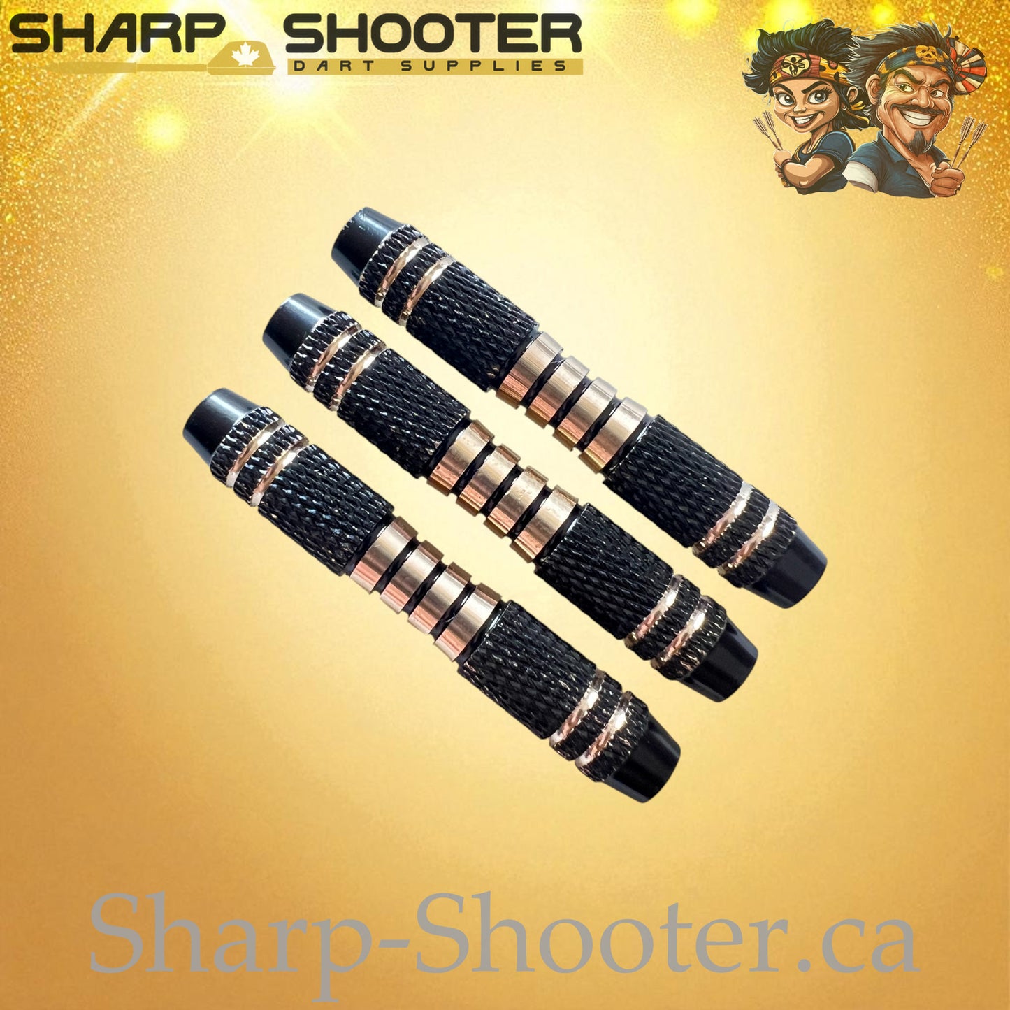 Pioneer – Copper Dart Barrel Black/Gold – 3 Pack
