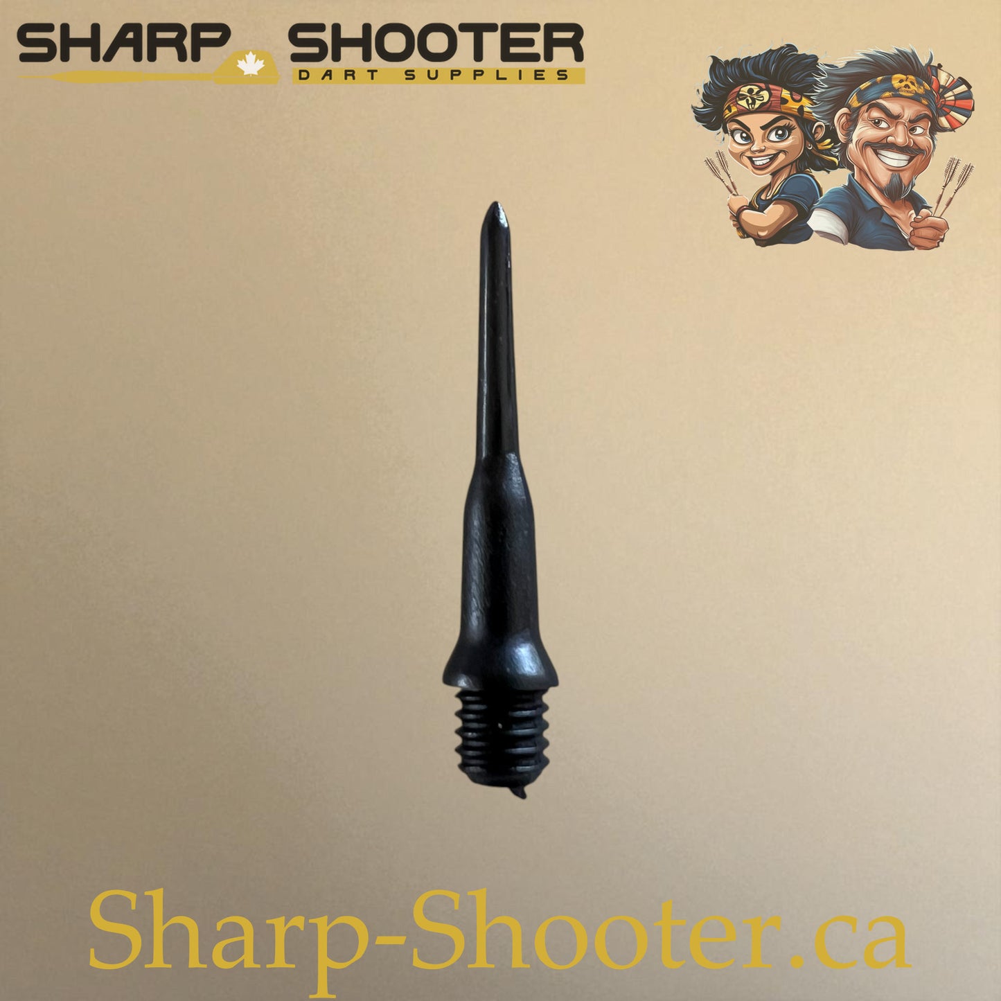 Plastic Dart Tips DP05 Slim Shape 22mm Black – Pack of 25 – Sharp-Shooter