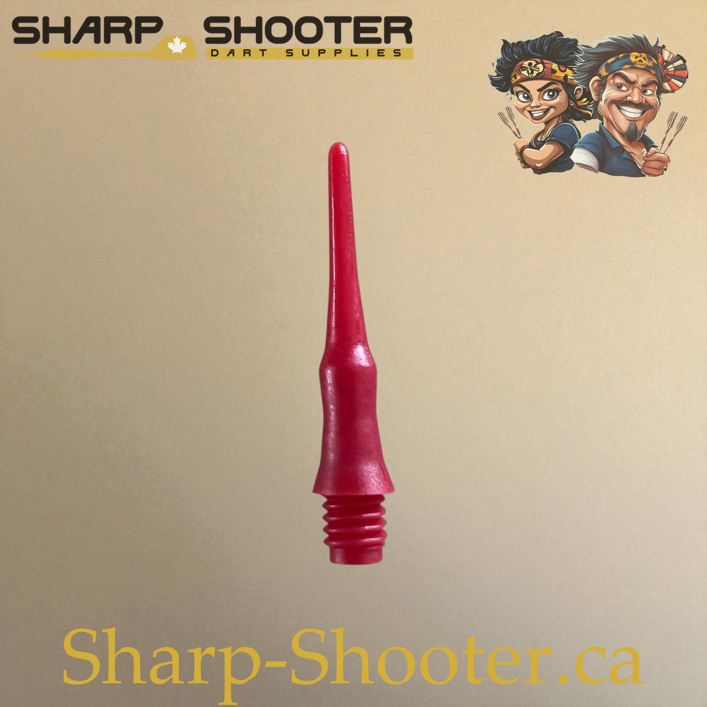 Plastic Dart Tips DP05 Slim Shape 22mm Red – Pack of 25 – Sharp-Shooter
