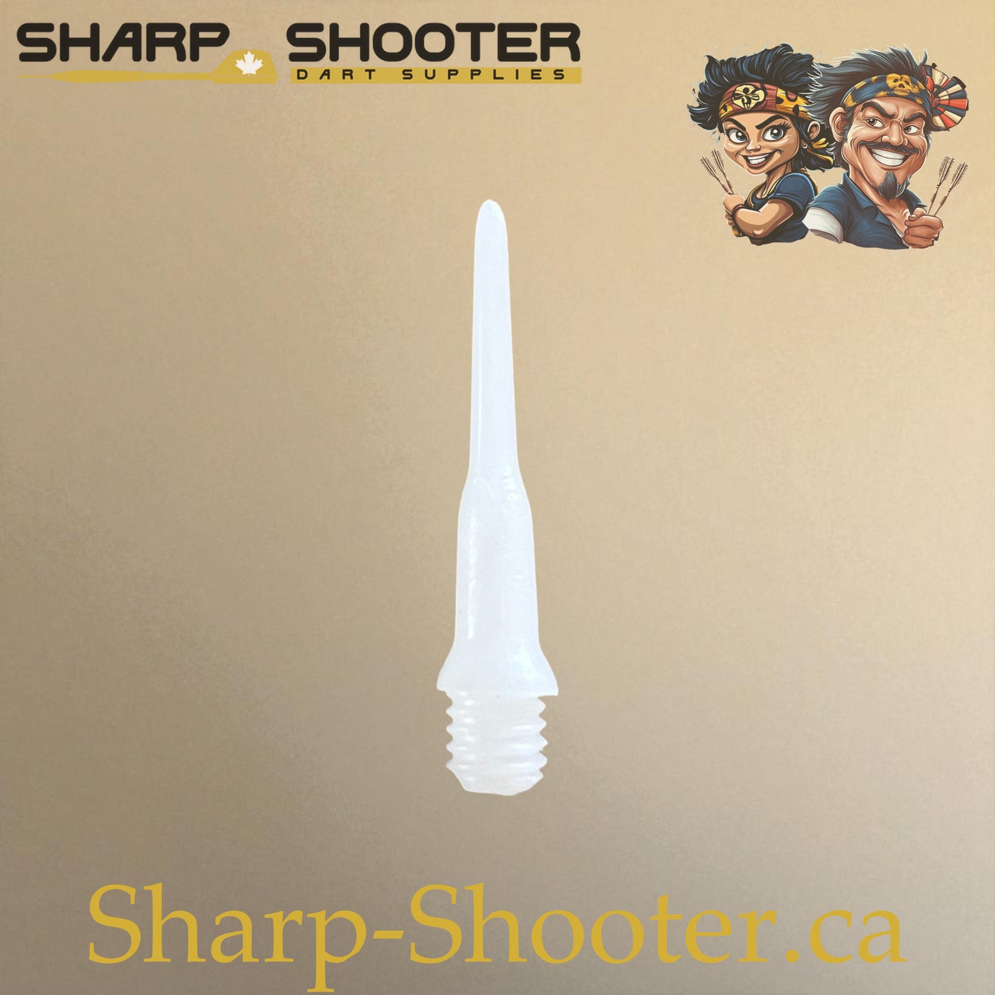 Plastic Dart Tips DP05 Slim Shape 22mm White – Pack of 25 – Sharp-Shooter