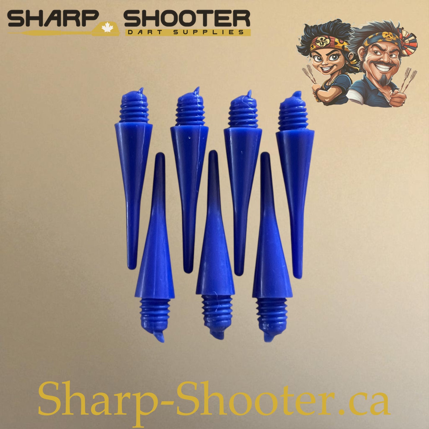 Plastic Dart Tips DP06 – Blue Regular Shape 22mm (50 Pack)