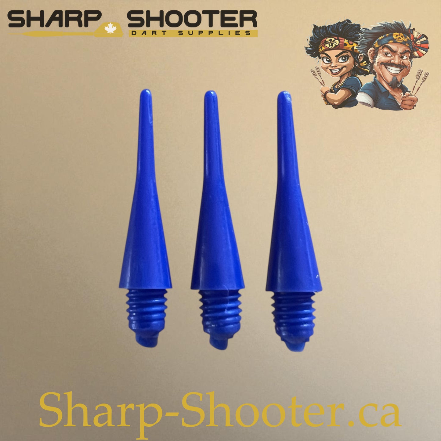 Plastic Dart Tips DP06 – Blue Regular Shape 22mm (50 Pack)