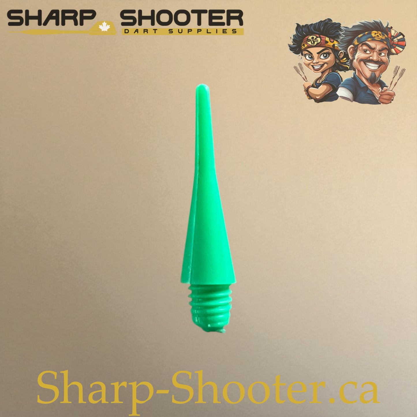 Plastic Dart Tips DP06 – Green Regular Shape 22mm (25 Pack)