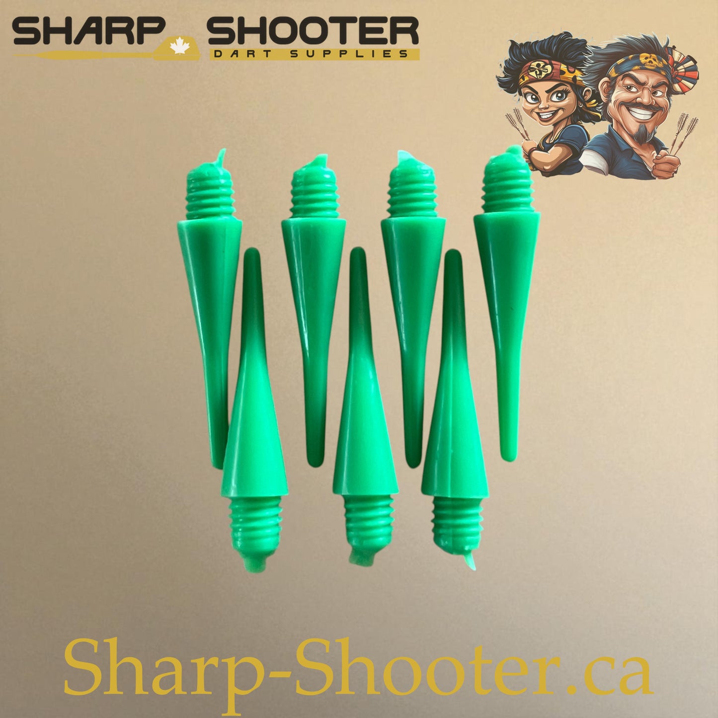 Plastic Dart Tips DP06 – Green Regular Shape 22mm (50 Pack)