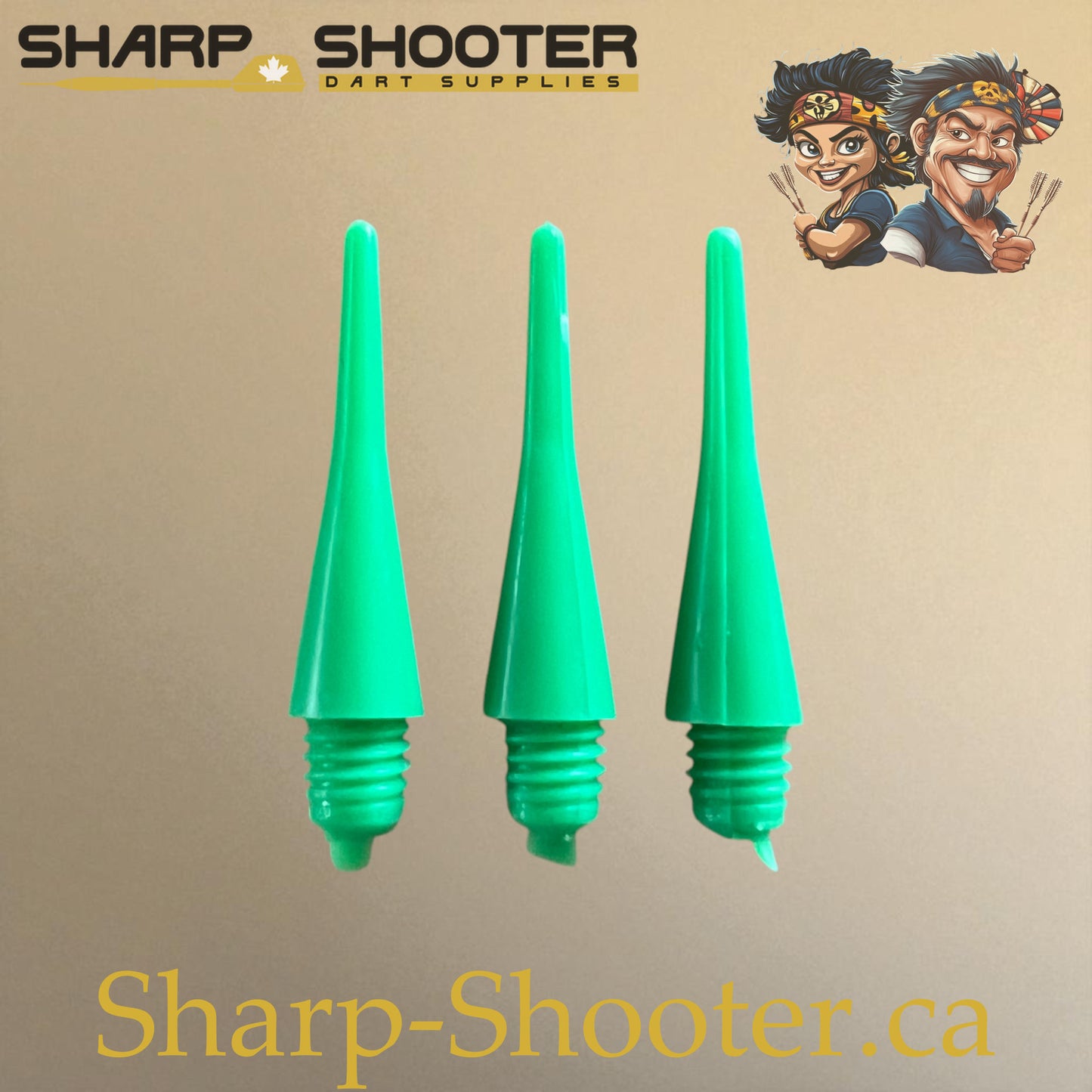 Plastic Dart Tips DP06 – Green Regular Shape 22mm (50 Pack)
