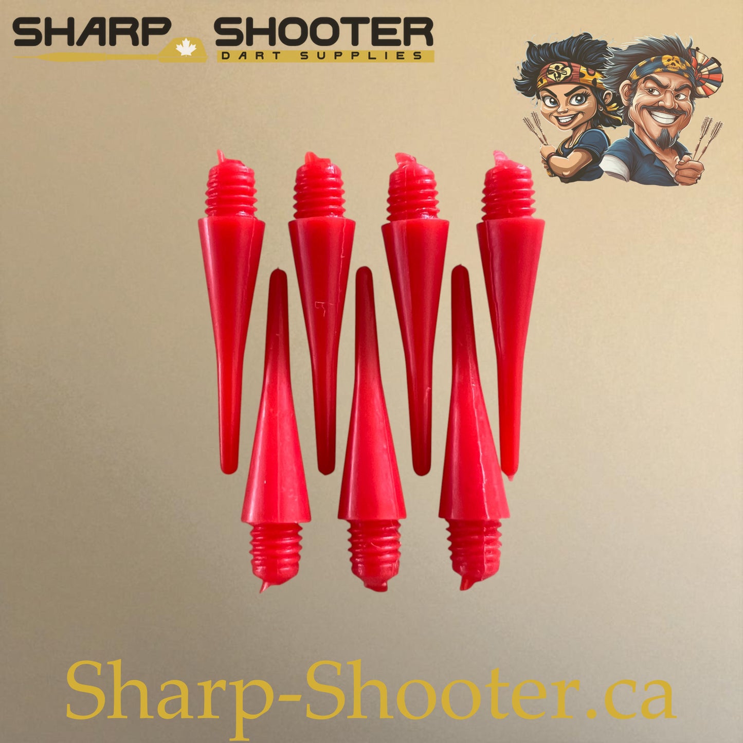 Plastic Dart Tips DP06 – Red Regular Shape 22mm (50 Pack)