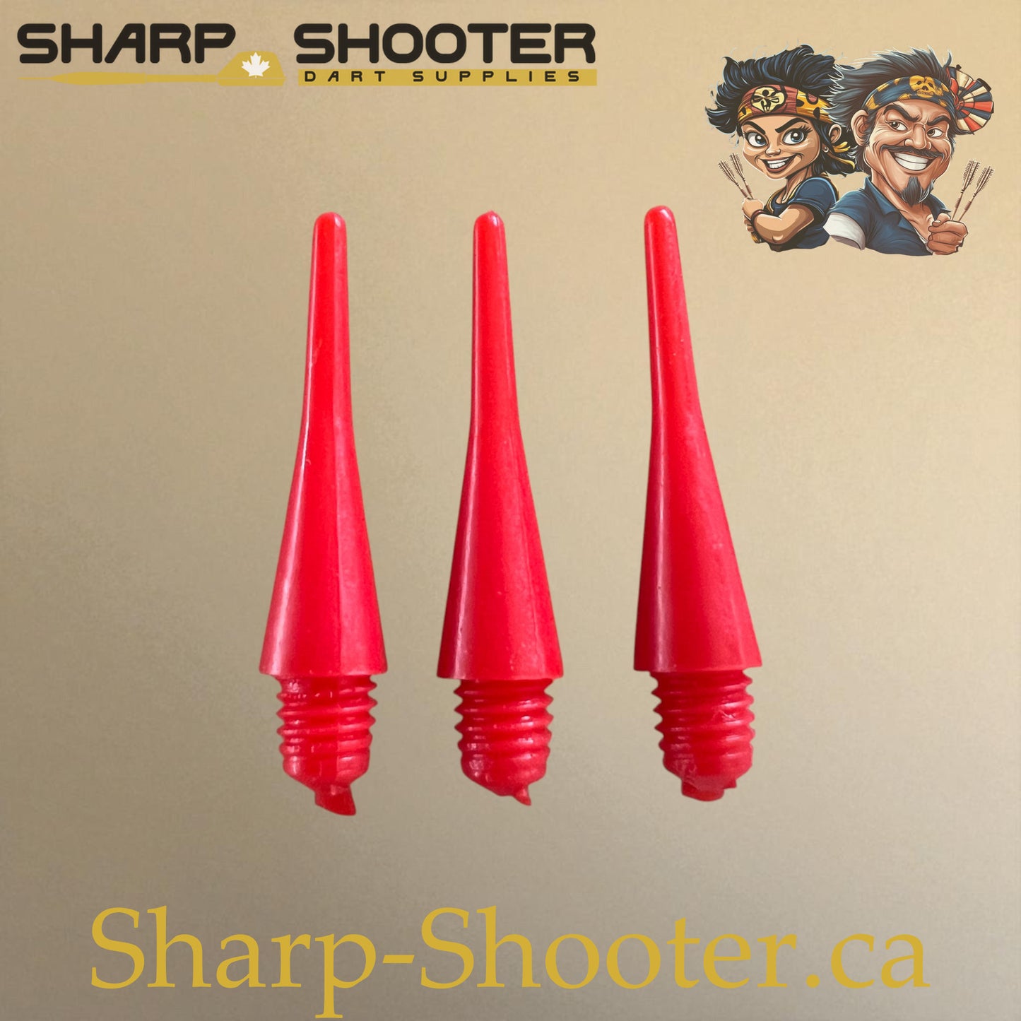 Plastic Dart Tips DP06 – Red Regular Shape 22mm (50 Pack)
